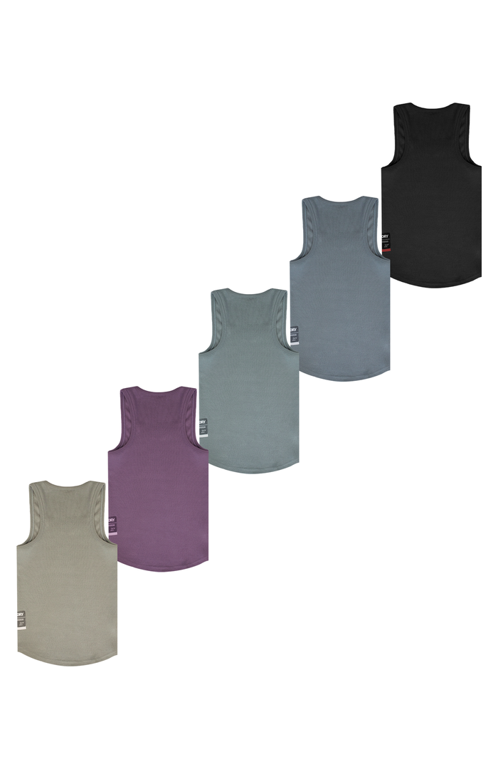 NT001 Ribbed Tank 5pk