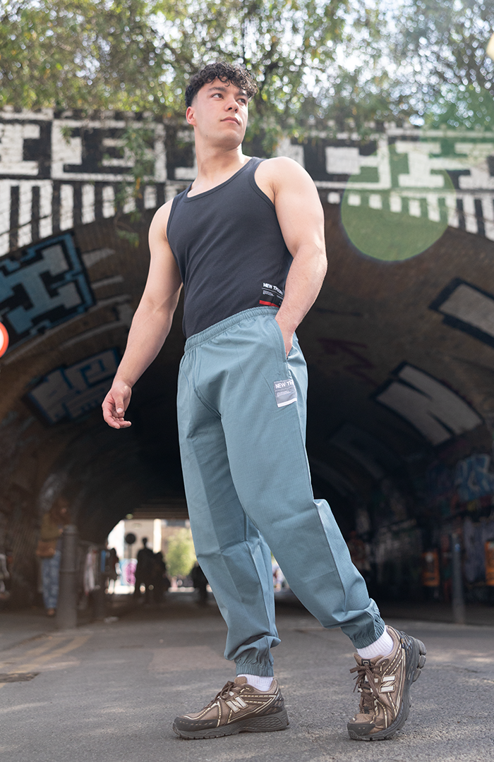 NT001 Cotton Pants Lead Blue