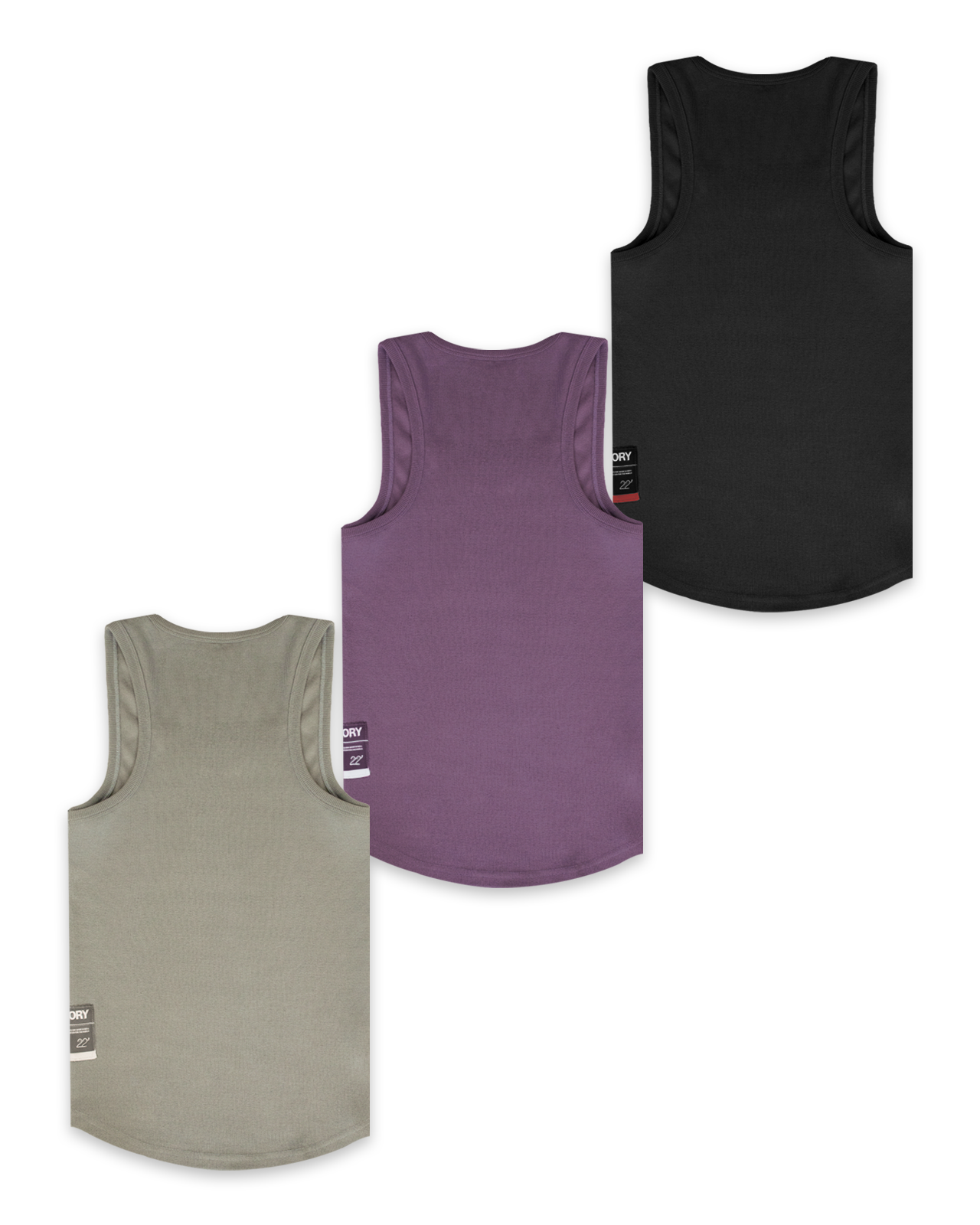 NT001 Ribbed Tank 3pk Earthy Luxe