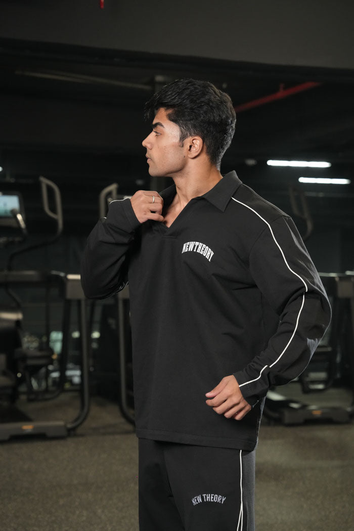 Legacy Full Sleeve Polo - Black
