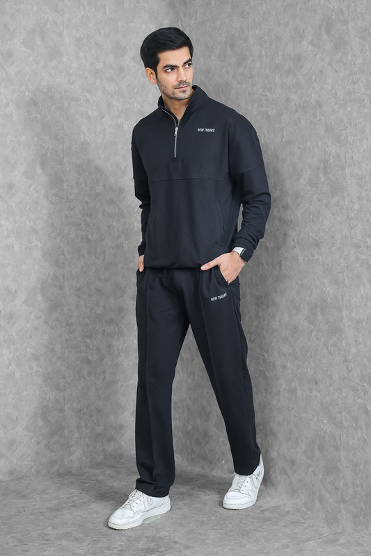 Studio Straight Fit Set- Charcoal Black