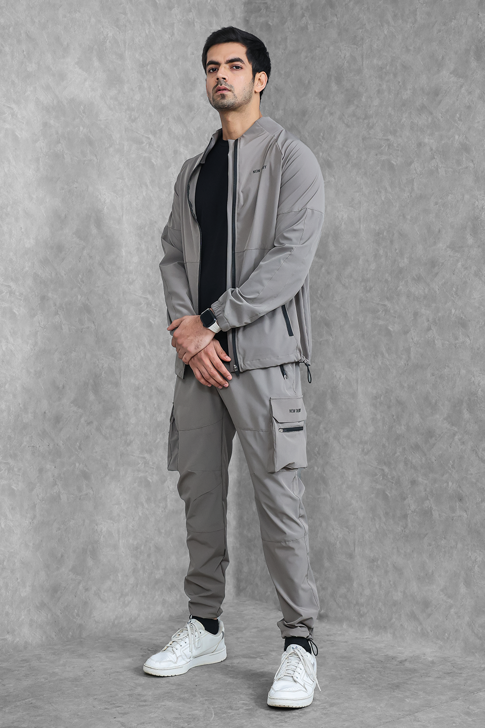 Impact Woven Cargo Tracksuit - Dark Mink