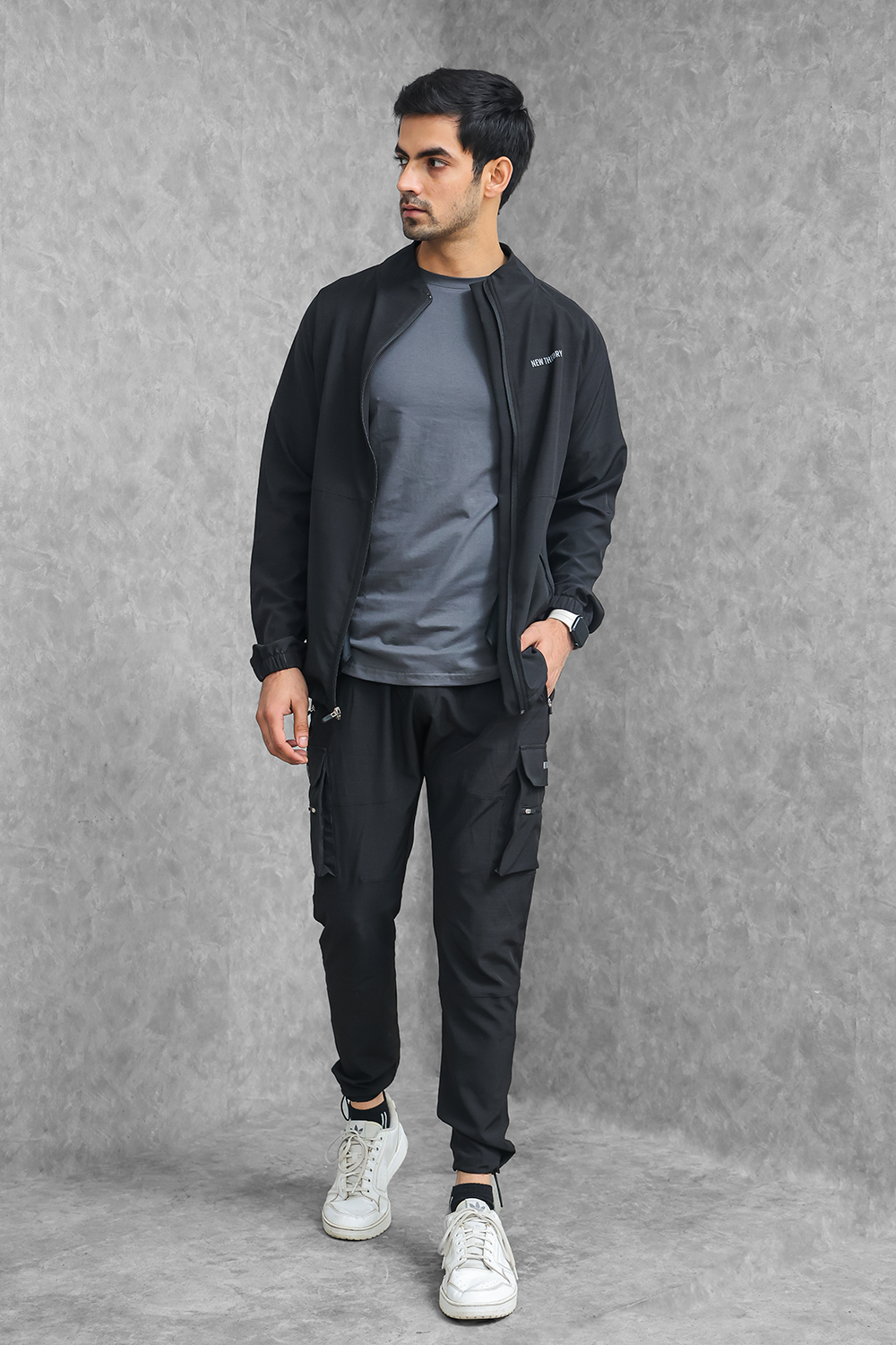 Impact Woven Cargo Tracksuit - Black