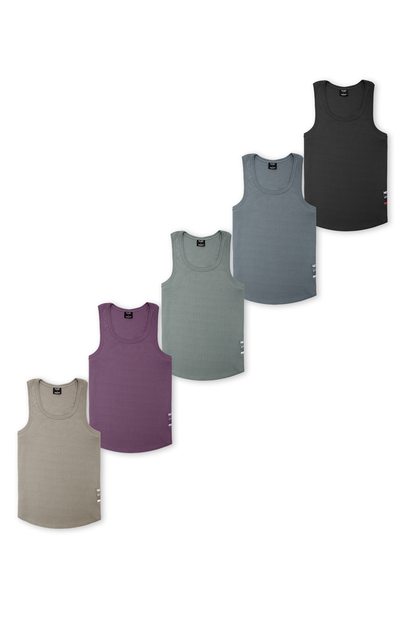 NT001 Ribbed Tank 5pk