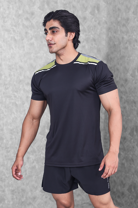 Active Panel T-shirt- Black