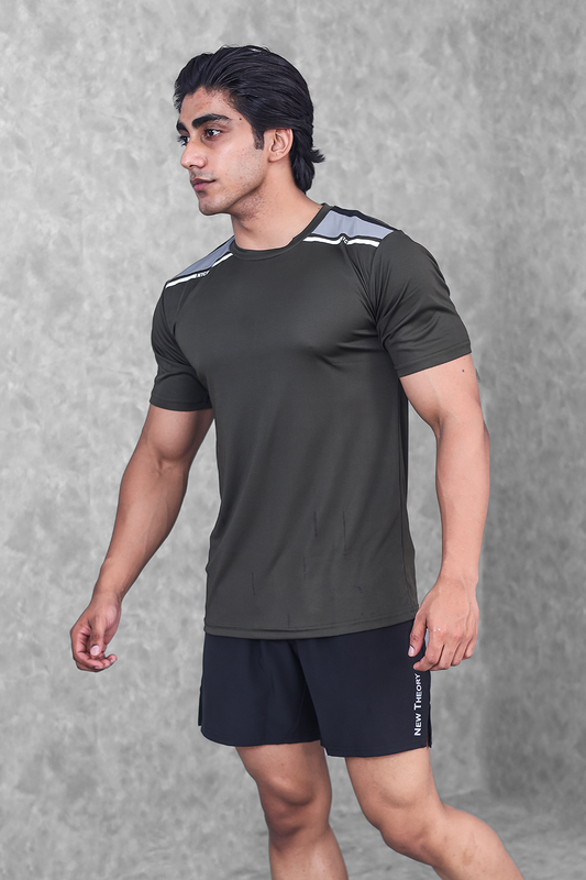 Active Panel T-shirt- Olive