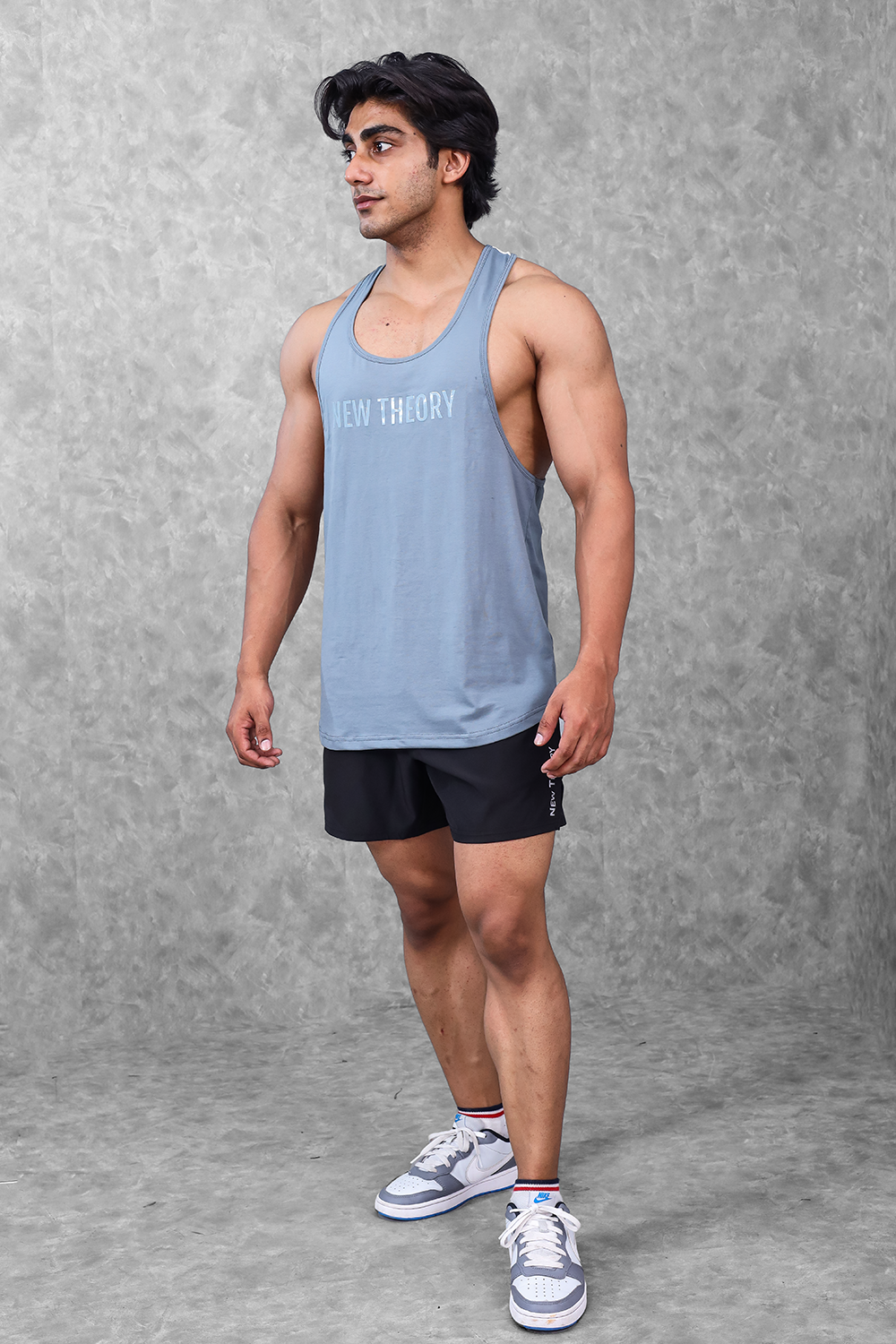 Alpha Gym Stringer - Stone Blue