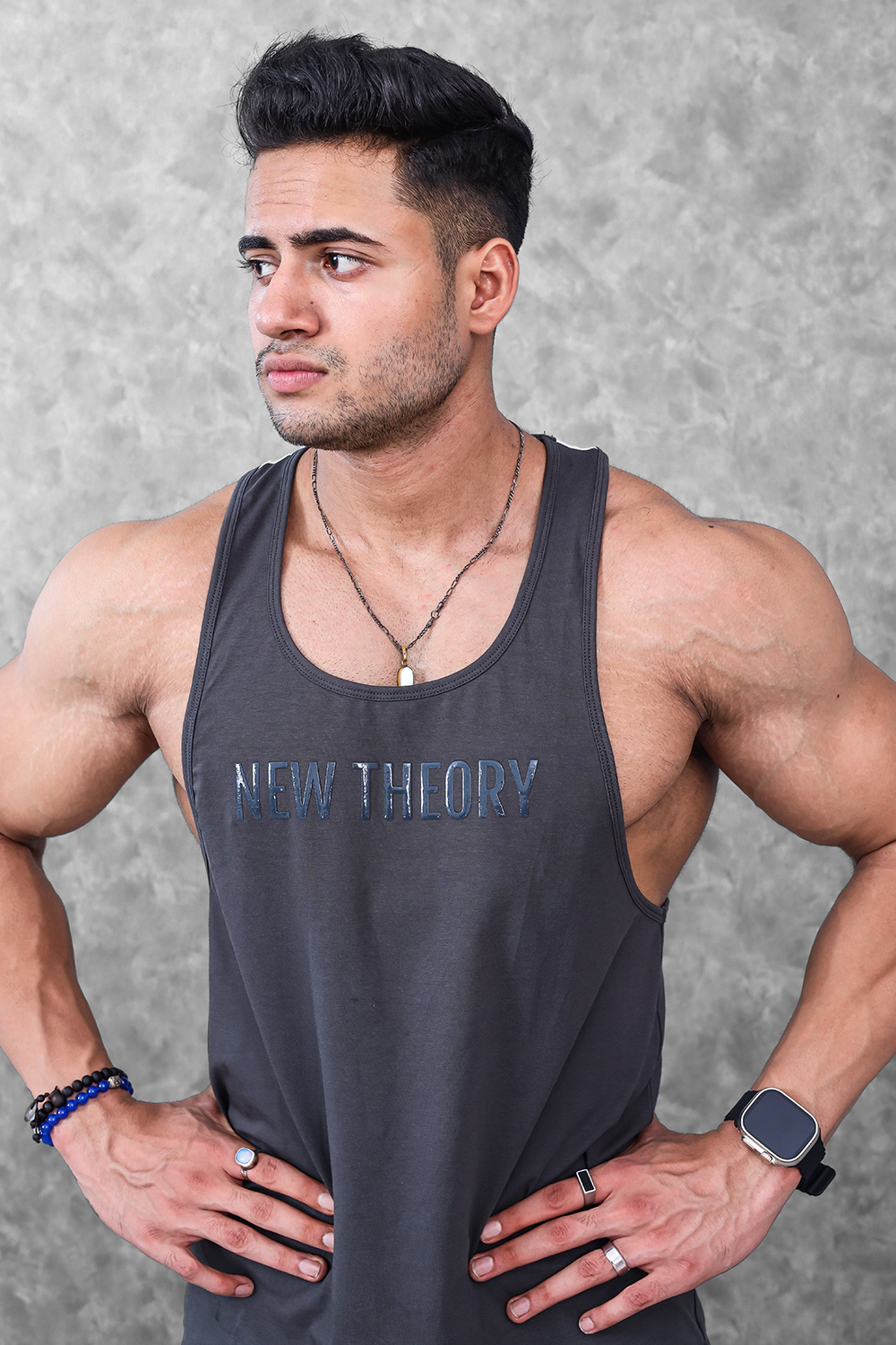 Alpha Gym Stringer - Grey