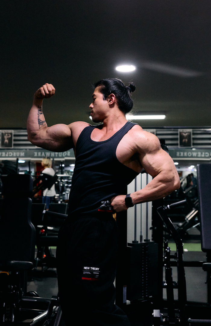 NT001 Ribbed Tank Black