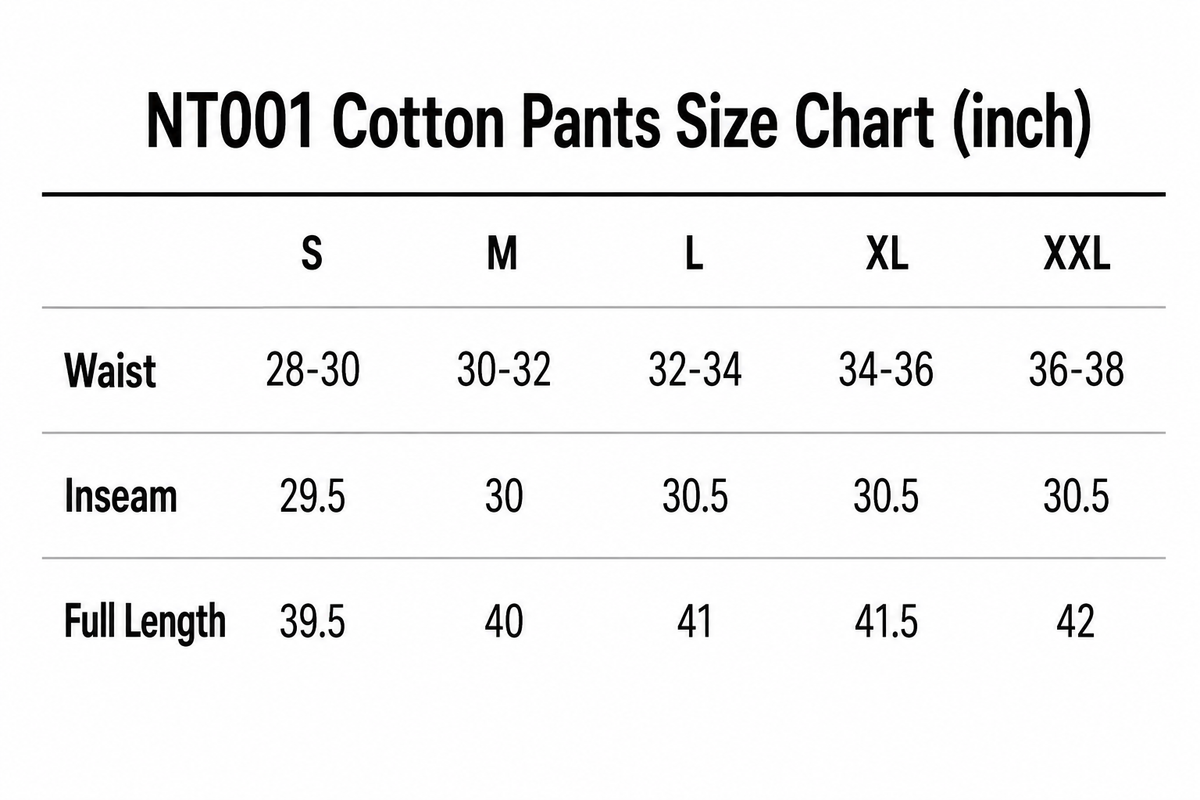 NT001 100% Cotton Pants 2pk