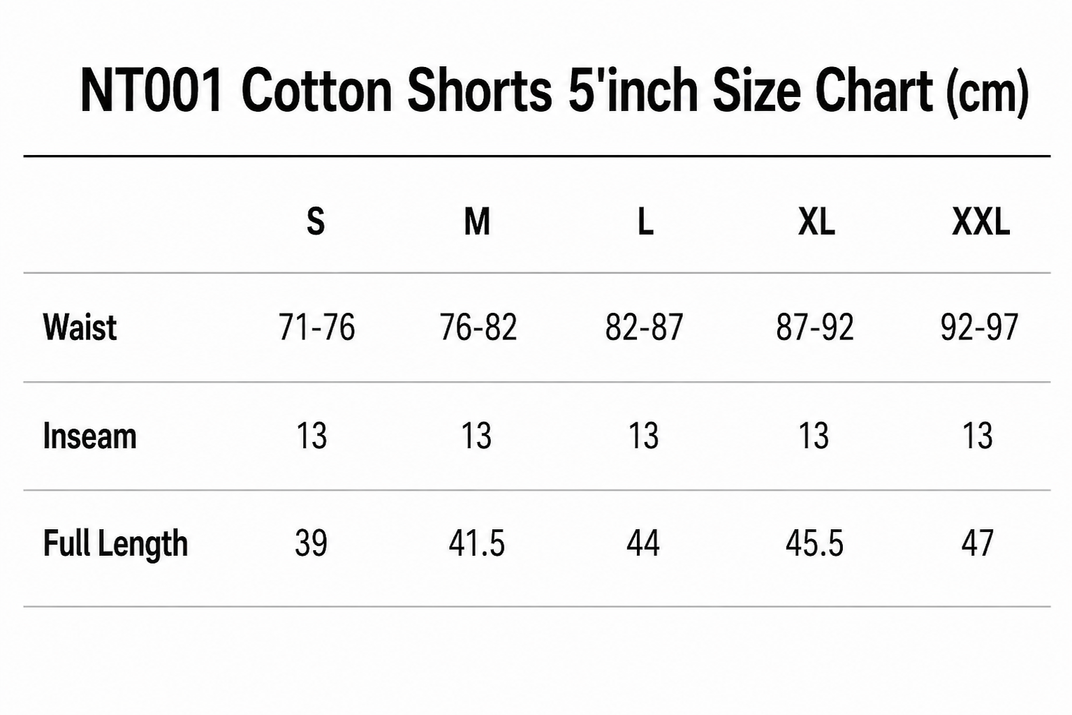 NT001 Shorts 5' Pack of 4