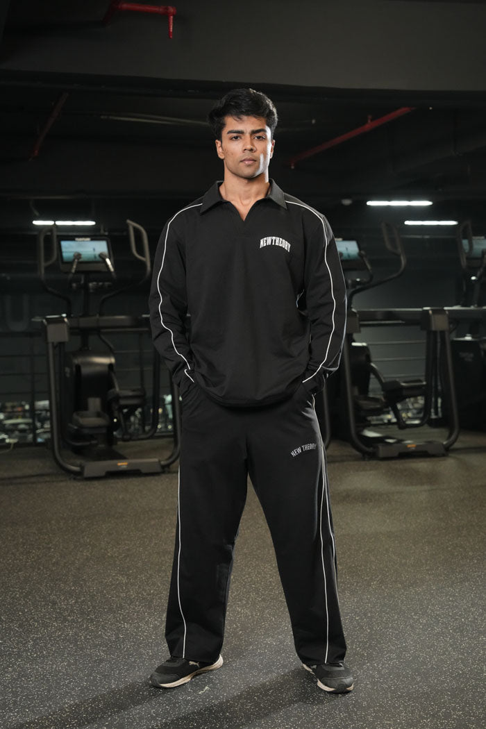 Legacy Jogger and Polo Set-Black