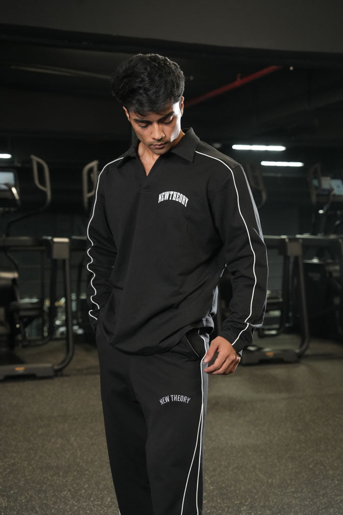 Legacy Jogger and Polo Set-Black