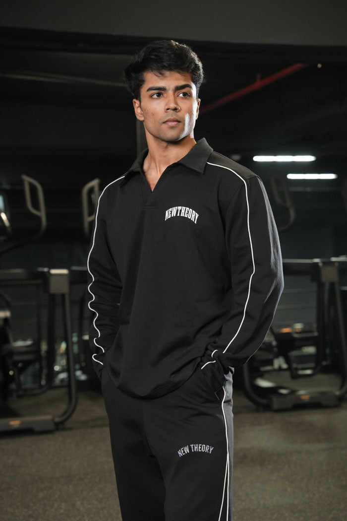 Legacy Jogger and Polo Set-Black