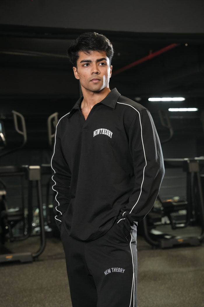 Legacy Full Sleeve Polo - Black