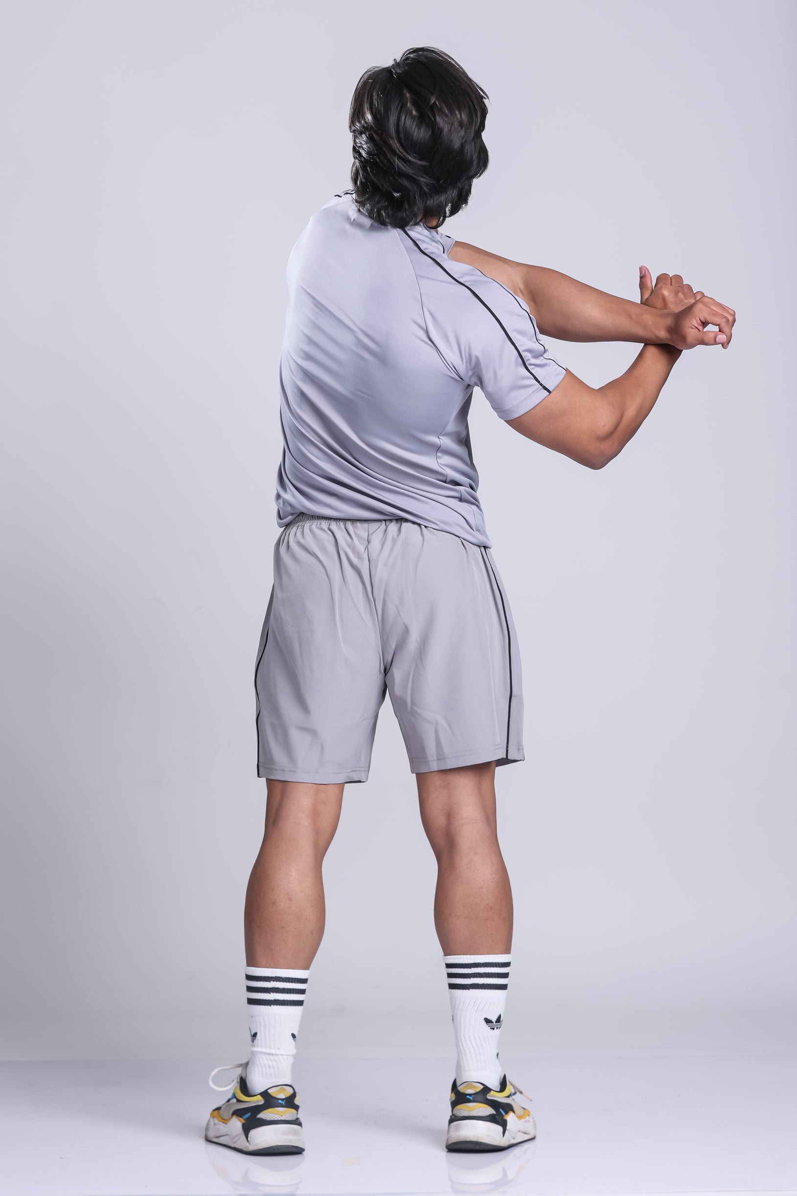 Essential Performance T-shirt & Shorts Set- Grey