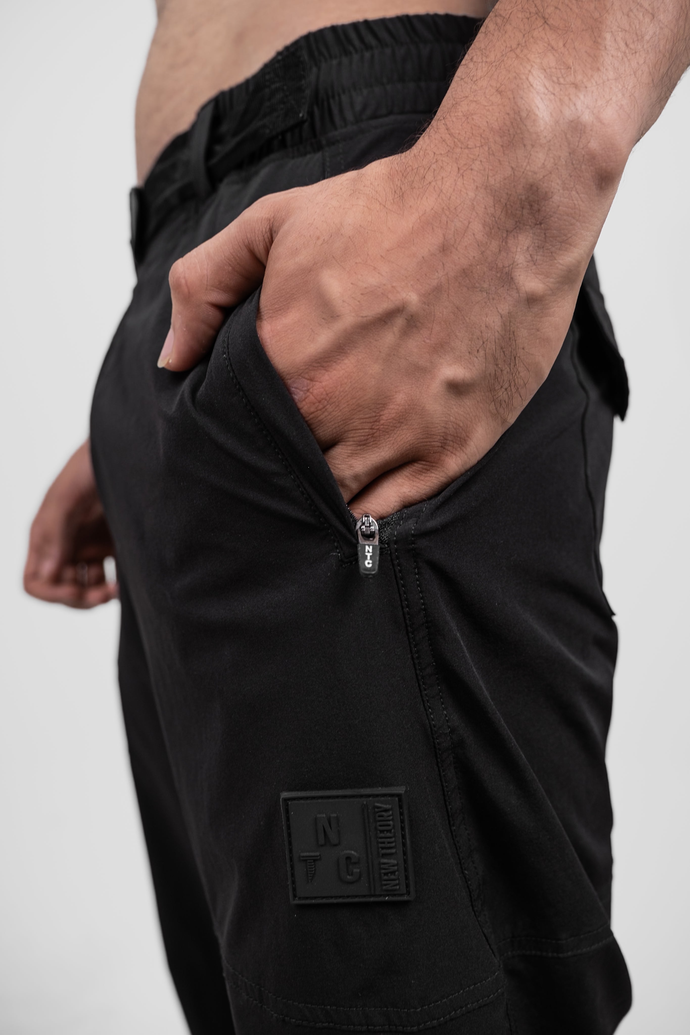 Carbon Straight Leg Pant - Black & Washed Sleeveless Zip Hoodie Dark Grey