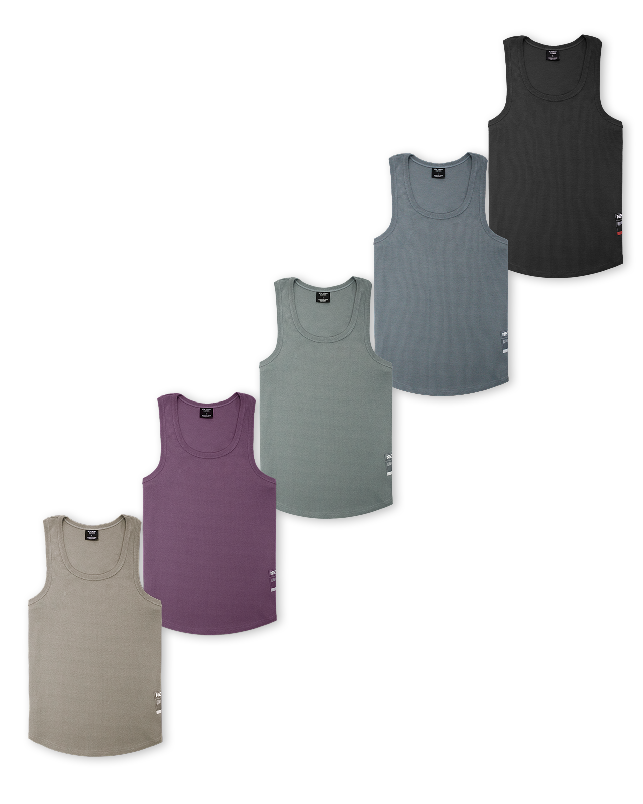 NT001 Ribbed Tank 5pk