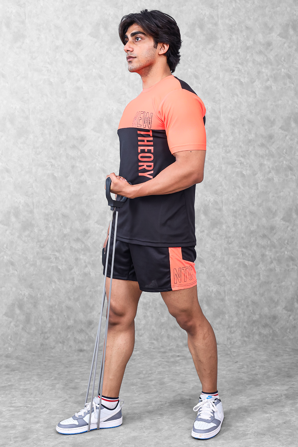 Block Training Shorts- Neon Orange