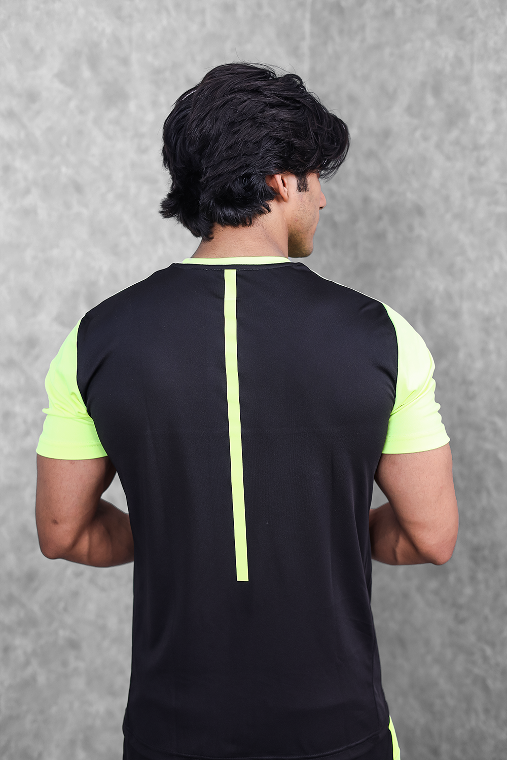 Block Training T-shirt- Neon Green