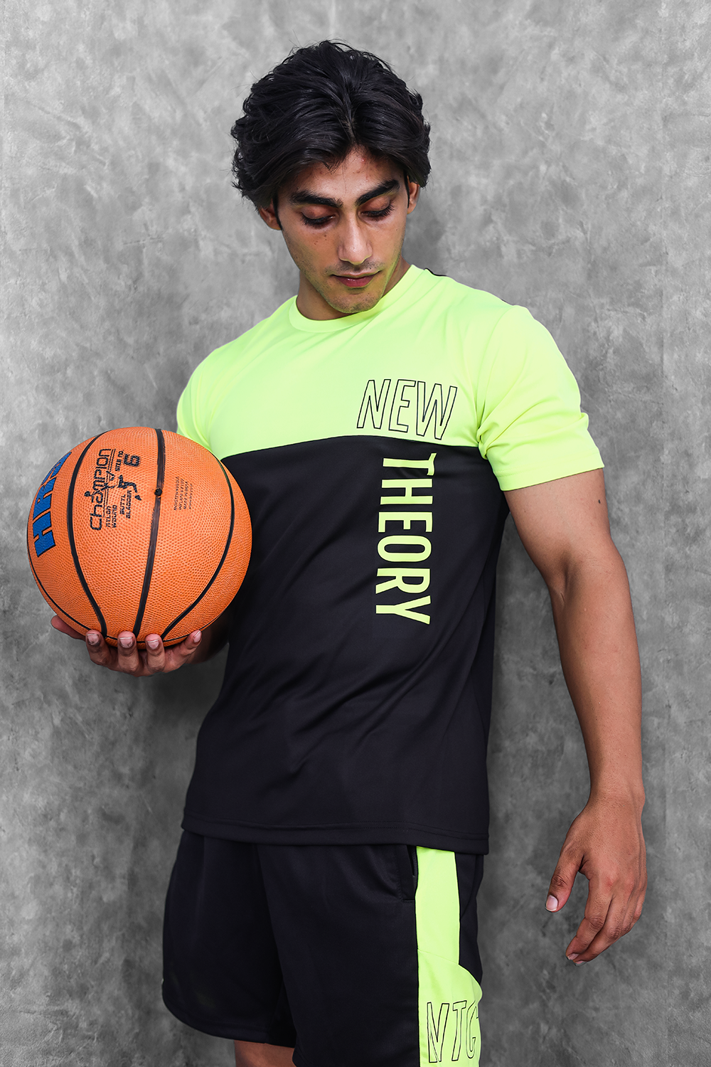 Block Training T-shirt- Neon Green