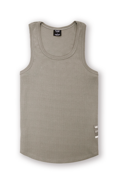 NT001 Ribbed Tank Beige