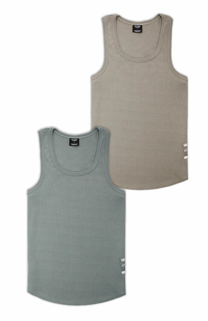 NT001 Ribbed Tank 2pk