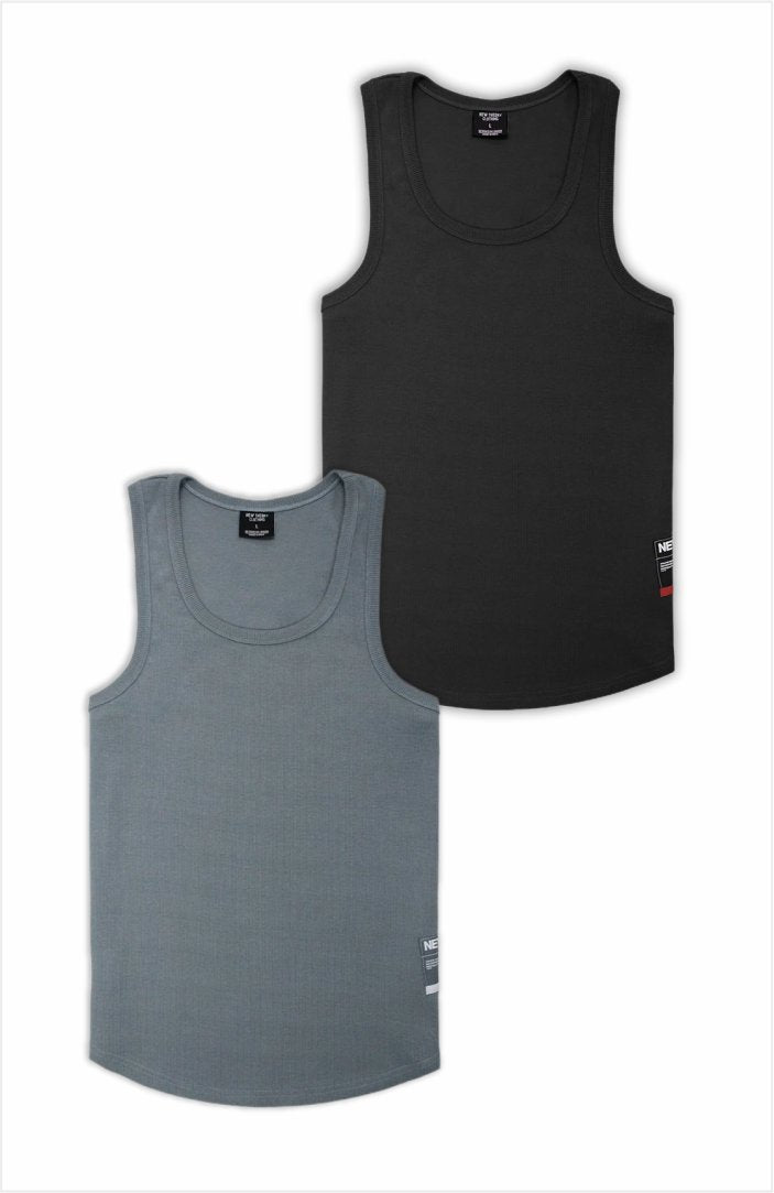 NT001 Ribbed Tank 2pk