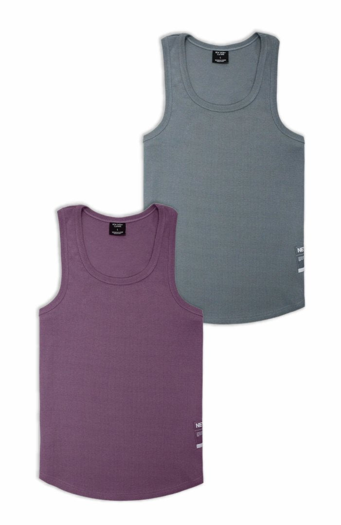 NT001 Ribbed Tank 2pk