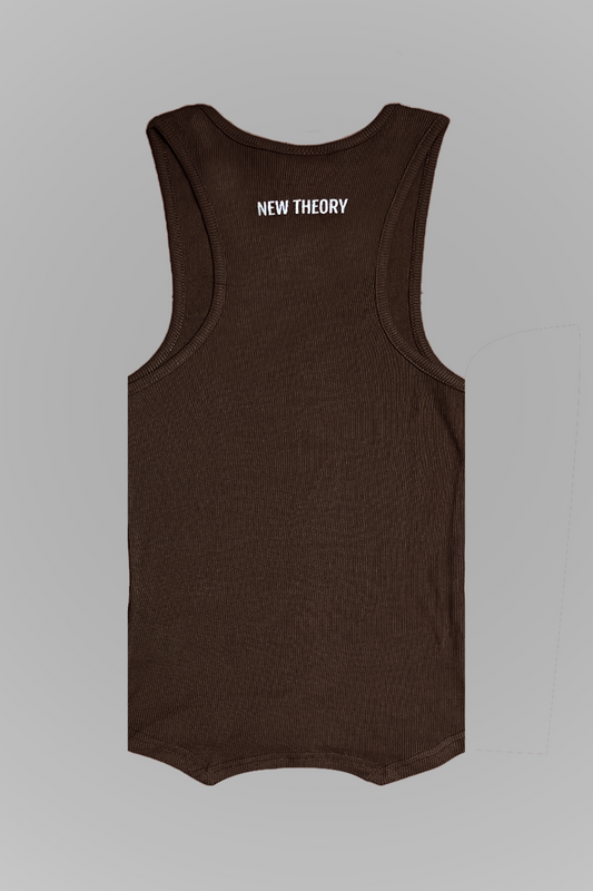 Muscle-Up Ribbed Tank - Brown