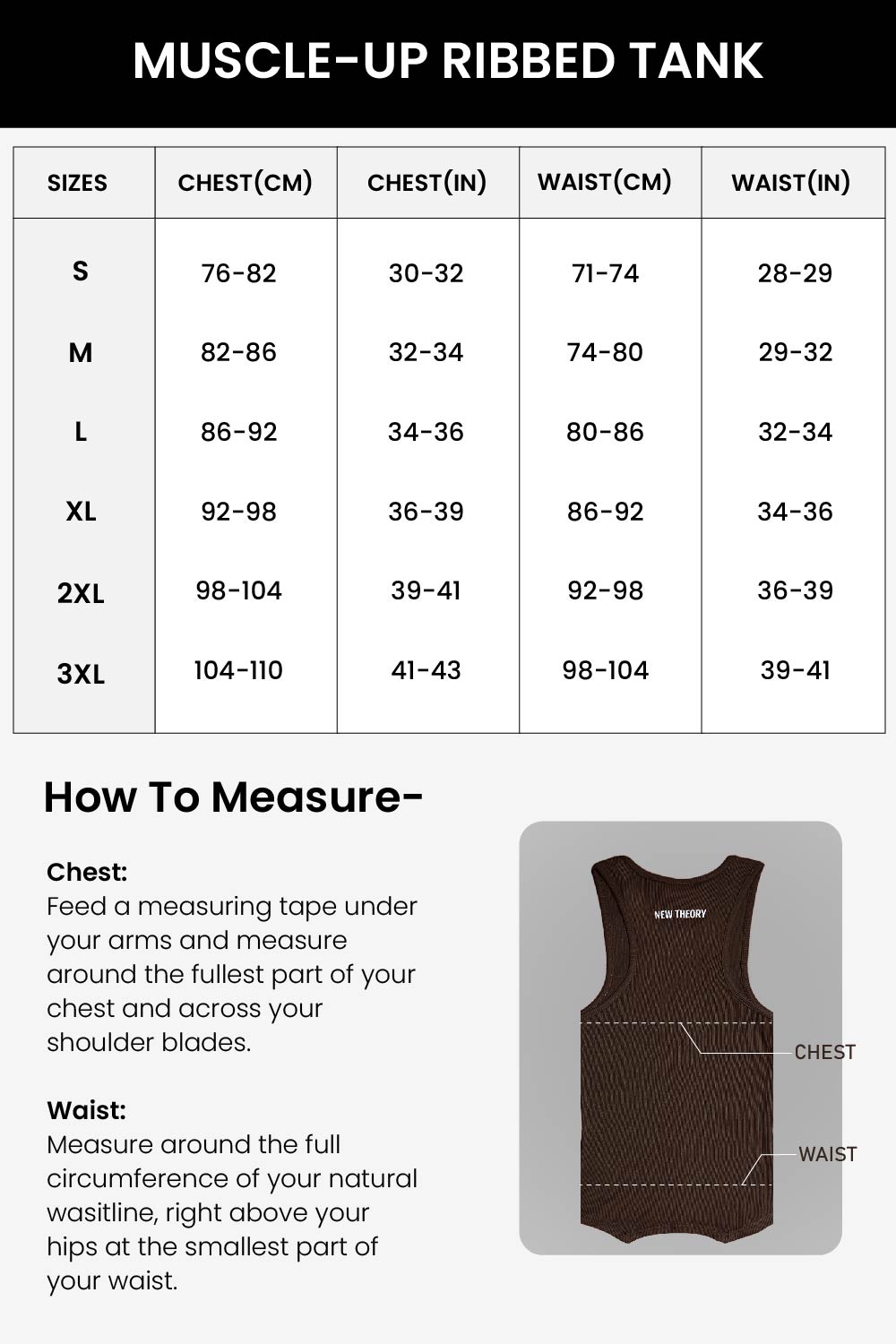 Muscle-Up Ribbed Tank - Brown