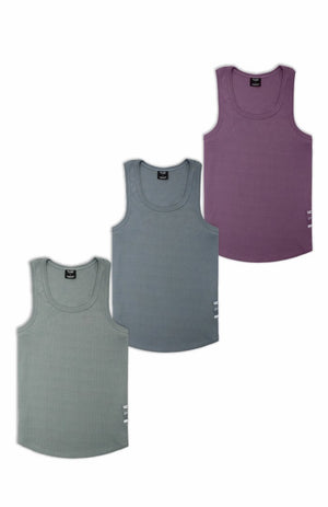 NT001 Ribbed Tank 3pk
